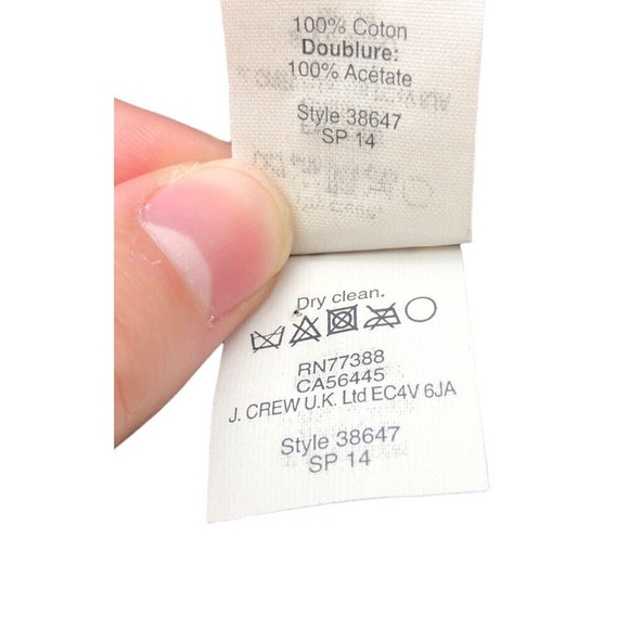 J Crew Thompson Blazer Jacket 44L 44 Long Navy Blue Chino Cotton Mens *Read* - Picture 7 of 8